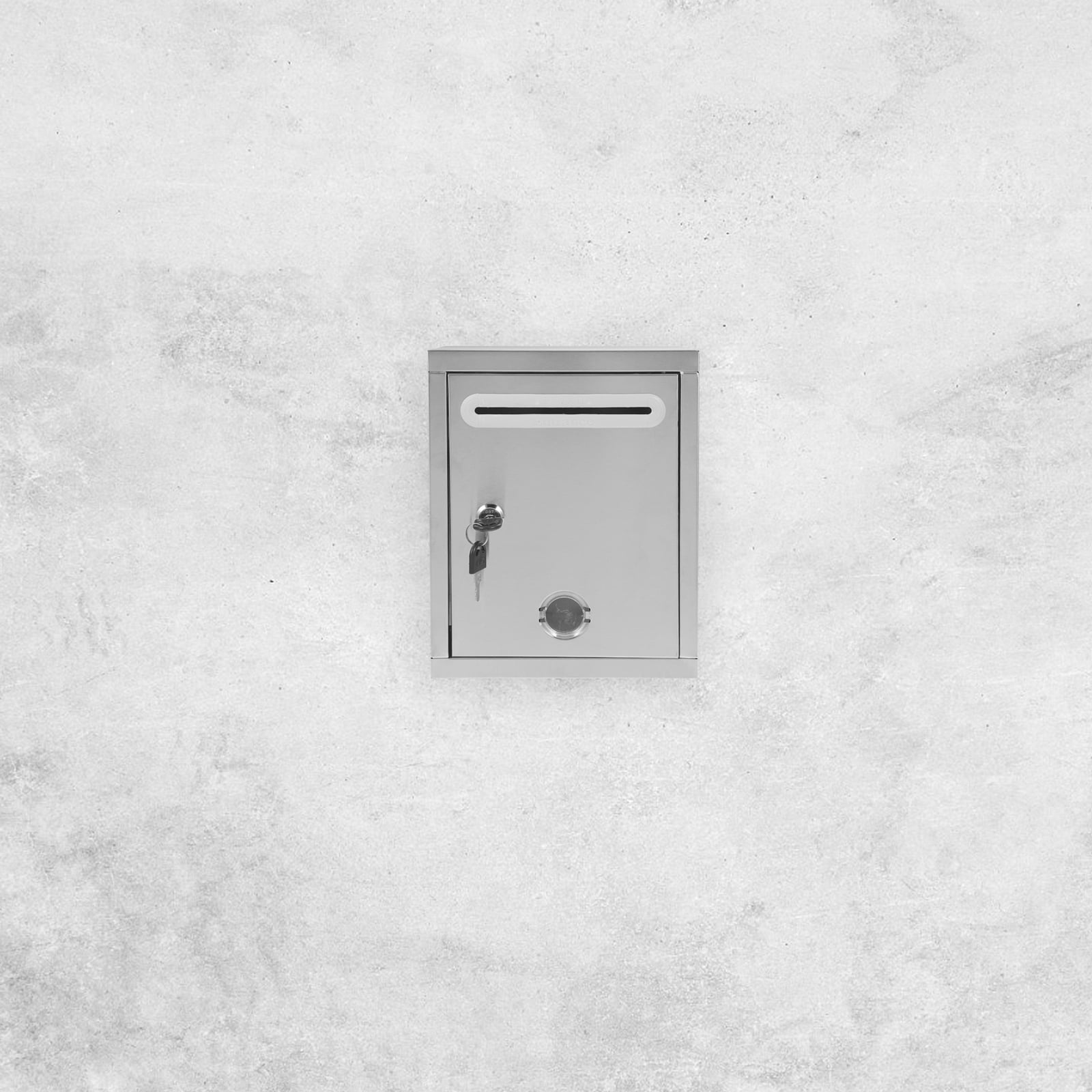 Outdoor Wall Mount Locking Mailbox Suggestion Box Secure Document Drop Box Lockable Wall Mount Mailbox Stainless Steel Mailbox