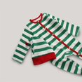 thumbnail image 5 of GYRATEDREAM Newborn Baby My First Christmas Outfits Boys Girls Long Sleeve Striped Button Romper Jumpsuit Clothes Set with Hat 3-24M, 5 of 11