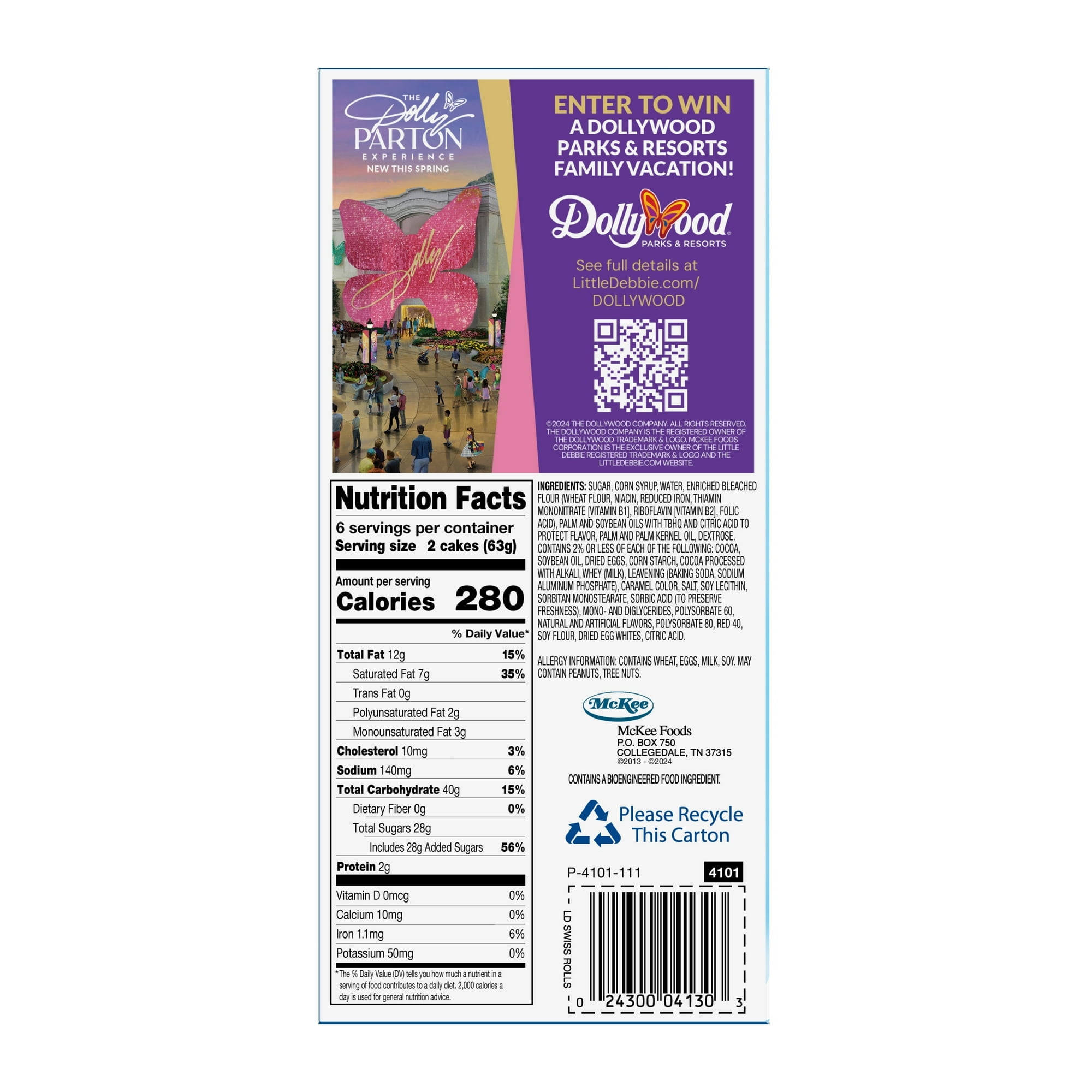 Little Debbie Swiss Rolls 13.31 oz 12 count (Pack of 4)