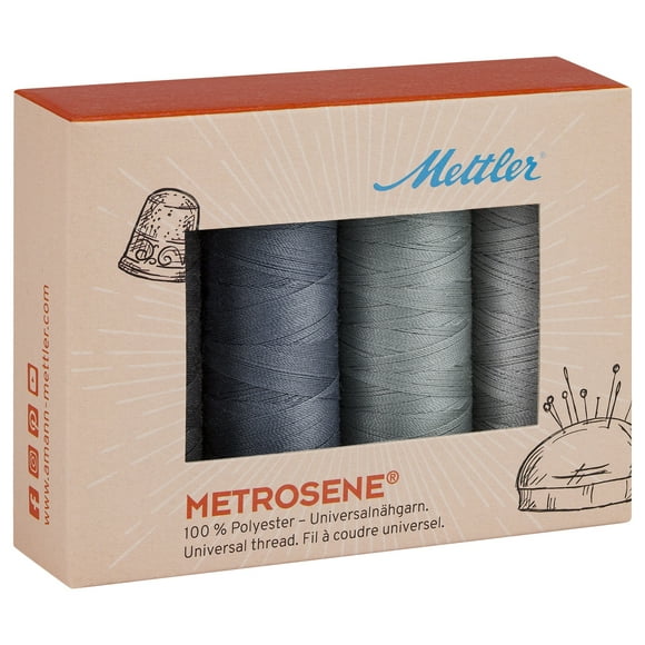 Mettler Metrosene Thread Kits 4/pkg-Gris
