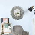 thumbnail image 2 of LuxenHome Silver Metal Windmill Accent Wall Mirror, 2 of 7