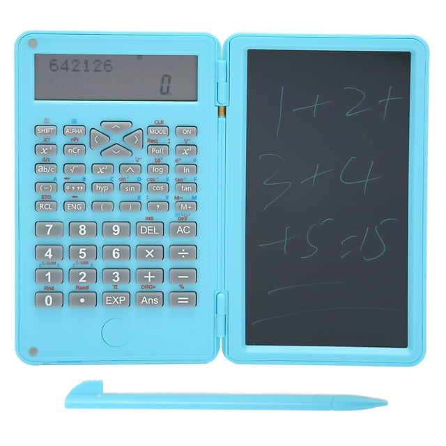 Calculators With LCD Writing Tablet, Lightweight And Portable ABS Calculator With Notepad Improve Efficiency Large Display Screen For School