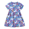 thumbnail image 6 of WIBACKER 2-7T Toddler Girl Boho Holiday Casual Dress Short Sleeve Summer Dresses for Kids - Blue Unicorn, 6 of 6