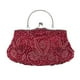 thumbnail image 1 of Bolso de mano con diseño floral de lentejuelas y cuentas, bolso de mano, color rojo vino, 1 of 5