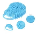 thumbnail image 3 of Unique Bargains 1 Pc Double Side Body Bath Brush Back Scrubber for Shower 4.53"x3.23"x1.26" Blue, 3 of 6