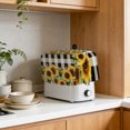thumbnail image 4 of Sunflower Checkered Toaster Cover 2 Slice, Black Buffalo Plaid Pastoral Flowers Dustproof Bakeware Oven Protector with Top Hook, Waterproof Small Kitchen Appliance Toasters Dust Cover, 12"x7.5"x8", 4 of 9