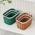 thumbnail image 3 of CSChome Panier de Rangement Ajouré Panier de Rangement Grande Capacité Couleur Contrastée Profonde avec Trou pour Poignée, 3 of 7