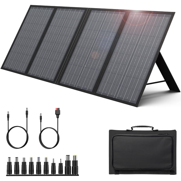 Panel solar EnginStar de 60 W plegable con salida de 18 V DC