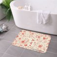 thumbnail image 3 of FJPT Non Slip Flannel Polyester Floor Mat With Floral Design For Bathroom Kitchen Bedroom Decor 16x24 inch, 3 of 5