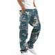 thumbnail image 1 of Pantalones de trabajo de camuflaje para hombre, cintura elástica, rectos, con cordón y bolsillo, 1 of 7