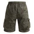 thumbnail image 5 of KPOPLK Men's Quick Drying Fishing Hiking Shorts Summer Cargo Shorts Above Knee Ripstop Short for Summer Casual Work Wear Size S,Dark Green, 5 of 9