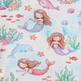 thumbnail image 6 of PatPat Toddler pajamas Bamboo Viscose Long Sleeve Pajama Set Mermaid Print Soft Sleepwear 2Y, 6 of 7