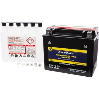 Yuasa Motorcycle Power YTX12-BS AGM Fresh Pack Battery - Walmart.com