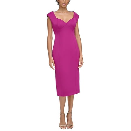 Calvin Klein Womens Slit Sheath Dress