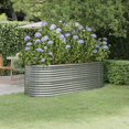 thumbnail image 2 of Cama elevada de jardín VidaXL ovalada de acero, 224 x 80 x 68 cm, plata, 2 of 5