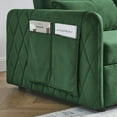 thumbnail image 6 of 3 in 1 Convertible Sleeper Sofa Bed, 55" Modern Convertible Sofa Bed with 2 Detachable Arm Pockets,Velvet Pull Out Couch with Pull Out Bed for Living Room Furniture,Green, 6 of 8
