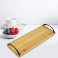 thumbnail image 4 of Bandeja de almacenamiento perfecl de bambú rectangular corto negro, 4 of 8