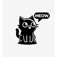 thumbnail image 2 of Black Chibi Cat Youth White Crew Neck Short Sleeve Tee-XXL, 2 of 4
