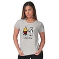 thumbnail image 3 of Burnt Burger BBQ Fire Funny Grilling Womens Fitted Plus Size Graphic Tee Brisco Brands 2X, 3 of 5