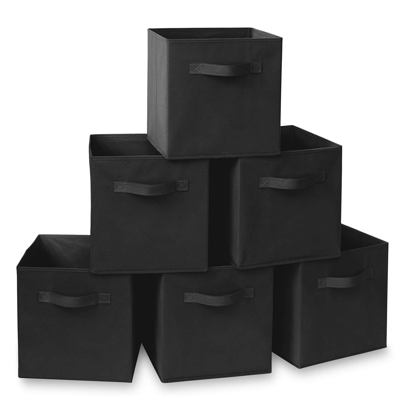 Casafield Set of 6 Collapsible Fabric Cube Storage Bins - 11&quot; Foldable Cloth Baskets for Shelves, Cubby Organizers &amp; More