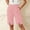 Pink, variant on Elvqul Lounge Shorts for Women Bermuda Shorts with Pockets Summer Dressy Casual Cotton Mid-Rise Wide-Leg Womens Shorts Knee Length