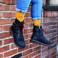 thumbnail image 6 of BambooMN Men's Cotton Colorful Design Novelty Dress Socks - Big Brown Bear - 1 Pair, 6 of 7
