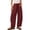 *Wine, variant on VBVC Women's Cotton Linen Barrel Leg Pants , Casual Drawstring Baggy Trousers For Women , Ladies' Summer Beach Pants with Pockets, Khaki , S-3XL