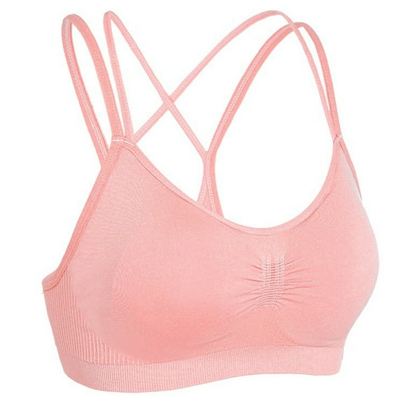 Fesfesfes Womens Sports Bras Cozy Elasticity Wireless Bra Yoga Bra Quick Dry Underwears