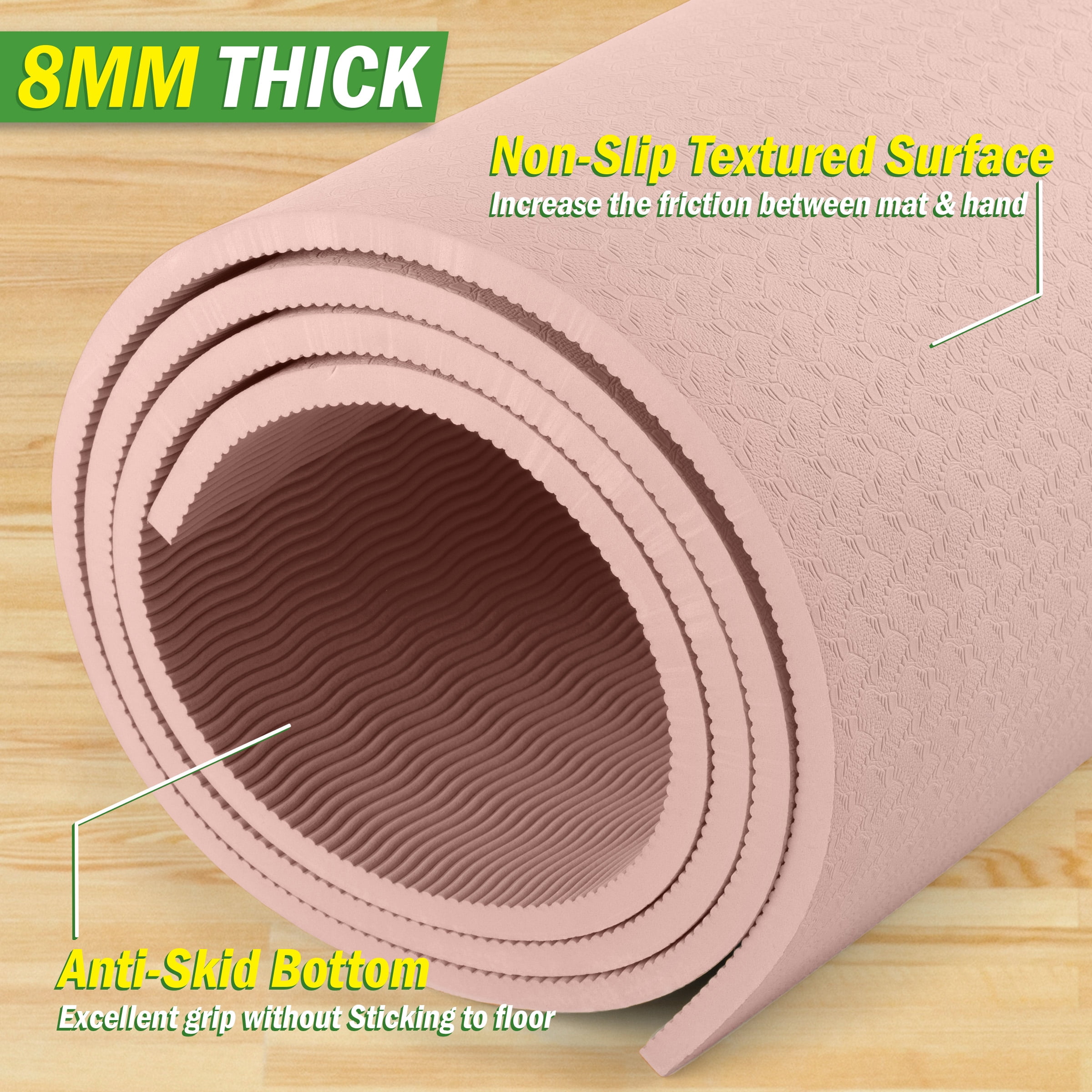 6 x 4 Large Yoga Mat - Pink