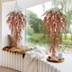 thumbnail image 5 of Cesta para colgar de pared de enredadera de rosa artificial con varilla de 75 cm, 12 puntas, decoración de flores liviana de 160 g para sala de estar, dormitorio, patio, balcón - Arreglo floral de, 5 of 7