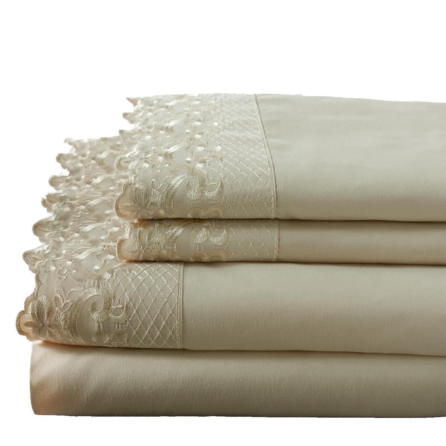 Hotel LaceTrim Sheet Set (Assorted Colors/Sizes)
