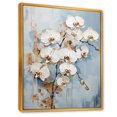 thumbnail image 2 of Designart "Simplistic Beige And Gold Orchids II" Orchids Floater Framed Canvas Wall Art, 2 of 5