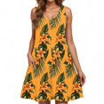 thumbnail image 3 of Floral Print Sleeveless Dress for Women Summer Casual A-Line Swing Dress with Pockets Tank Sundress Beach, 3 of 6