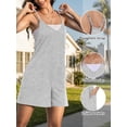 thumbnail image 2 of Anygrew Women's Summer Casual Loose Rompers Sleeveless Spaghetti Strap V Neck Short Jumpsuit with Pockets for Beach Vacation, 2 of 6
