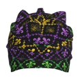 thumbnail image 3 of Rateoe Mardi Gra Geometric Kids Beanie Warm Knit Beanie Hats Boys Girls Winter Hat Soft Slouchy Hats for Kids, 3 of 7