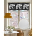 thumbnail image 4 of Black White Bear Kitchen Valances for Windows Farmhouse Linen Window Valance Curtain for Living Room Window Treatment Farmhouse Country Vintage Wood Grain Valance Rod Pocket Topper, 54 x 18 Inch, 4 of 6