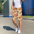 thumbnail image 6 of Pofeuu Sunflowers Pumpkins And Autumn Leaves Print Men's Soft Woven Elastic Waistband Sleep Pajama Short-XX-Large, 6 of 6