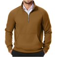 thumbnail image 2 of Mqqzkk Men's Long Sleeve Pullover Outdoor Fashion Leisure Spring And Fall Crewneck Sweatshirt Casual Top With Pockets, 2 of 9