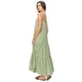 thumbnail image 2 of Cali1850 Women's XS~XL Lined Tiered Sleeveless Linen Flare Maxi Dress with Adjustable Spaghetti Strap, 2 of 6