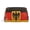Silver, variant on Leather Makeup Brush Bag With Zipper German Flag Portable Travel Cosmetic Organizer Case For Daily Work Essentials Gold