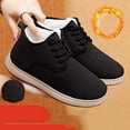 thumbnail image 4 of SYMOID Womens Black Casual Mid-Top Shoes - Pl-Sh Lined Warm Comfortable Breathable Cloth Lace-Up Rounded Toe Shoes for Autumn Winter Daily Leisure Wear (Us Sizes 5.5-9),Size 37, 4 of 6