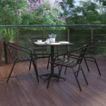 thumbnail image 4 of BizChair 5 Piece Stainless Steel Aluminum Indoor-Outdoor Table Set with Chairs, Black, 4 of 13