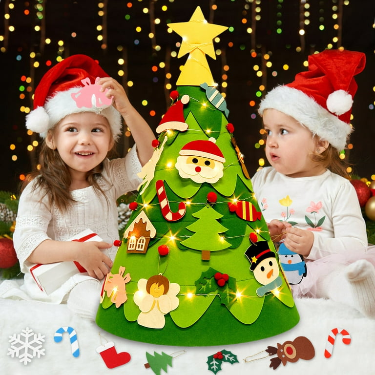 3D String Art Kit for Kids,Christmas Birthday Gifts for 8 9 10 11 12 Year  Old Girls Boys,Arts and Crafts for Girls Ages 8-12 Christmas Tree&Snowman  Toys 20 Multi-Colored LED Bulbs 