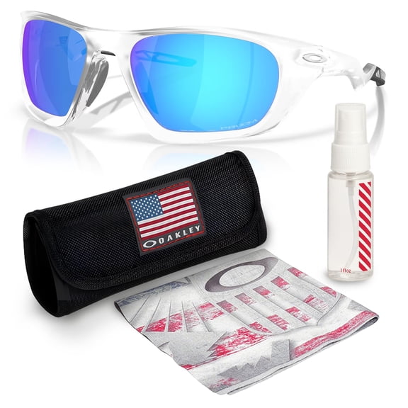 Oakley Lateralis 0OO9431 Sunglasses Matte Clear Frame w/Prizm Sapphire Lenses With Official Eyewear Kit