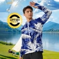 thumbnail image 4 of Abomasnow Men's UPF 50+ Sun Protection Hoodie Shirt Long Sleeve UV Fishing Outdoor Hiking Rash Guard, 4 of 6
