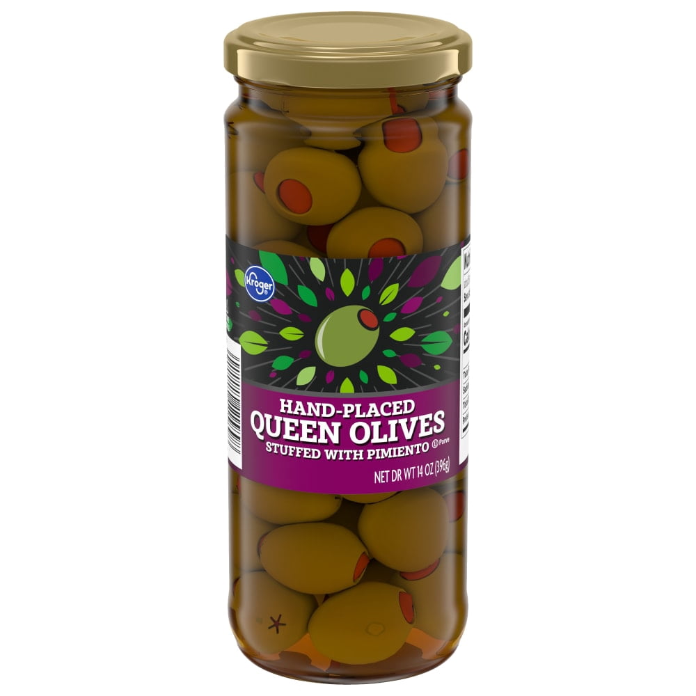 Kroger Queen Olives Stuffed with Pimiento 14 oz - 5 Pack