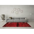 thumbnail image 3 of Ahgly Company Indoor Square Abstract Red Modern Area Rugs, 5' Square, 3 of 4