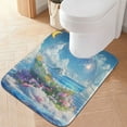 thumbnail image 2 of Yayeee Bath Rug for Bathroom Floor Non Slip Rectangle Fluffy Soft Absorbent Mat, 16"x24", Crystal Ocean, 2 of 7