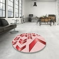 thumbnail image 3 of Ahgly Company Indoor Square Patterned Grapefruit Red Area Rugs, 8' Square, 3 of 6