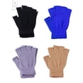thumbnail image 3 of Gustave 4 Pairs Unisex Half Finger Gloves Winter Stretchy Knit Fingerless Gloves Warm Glove for Women and Men, 3 of 9